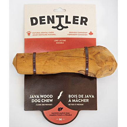 Dentler Java Wood Dog Chew Smoked Maple Ham Medium Chew Products Medium | PetMax Canada