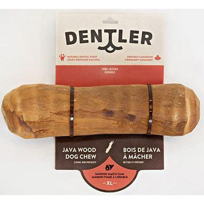 Dentler Java Wood Dog Chew Smoked Maple Ham - X-Large - Chew Products - Dentler Natural Chews - PetMax Canada