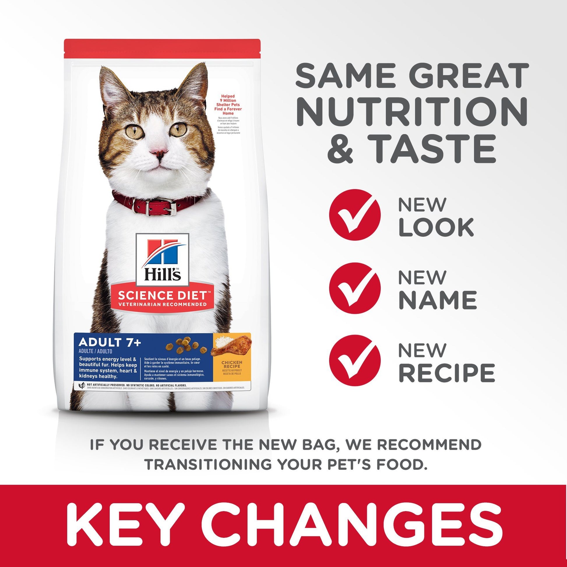 Hill's Science Diet Dry Cat Food, Adult 7+ for Senior Cats, Chicken Recipe  Cat Food  | PetMax Canada