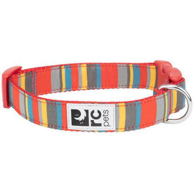 RC Adjustable Dog Clip Collar Multi Stripes - X-Small: 5/8" x 7 - 10" - Dog Collars - RC Pet Products - PetMax Canada
