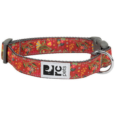 RC Adjustable Dog Clip Collar Clay Floral  Dog Collars  | PetMax Canada