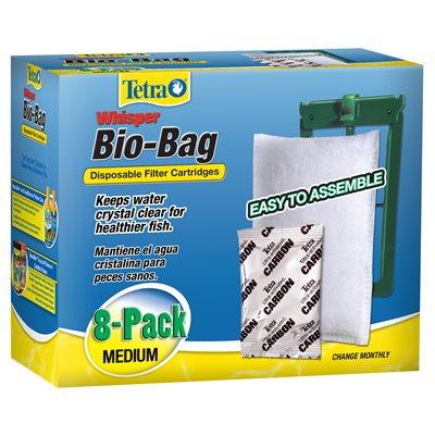 Tetra Whisper Bio-Bag Cartridge Medium Unassembled 8 Pack Filters Medium Unassembled 8 Pack | PetMax Canada