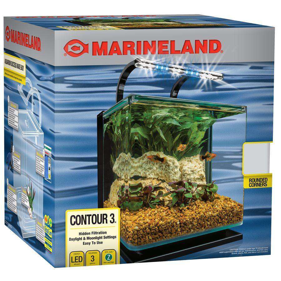 Marineland Contour Rail Light Aquarium Kit 3 Gallons Lighting 3 Gallons | PetMax Canada