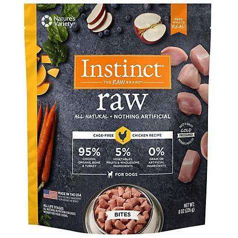 Instinct Raw Dog Food Frozen Chicken Bites  Raw Dog Food  | PetMax Canada
