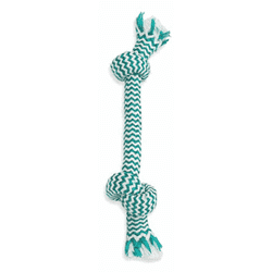 Mammoth Fresh Mint Double Knot Rope Bone Medium - 12 inches Dog Toys Medium - 12 inches | PetMax Canada