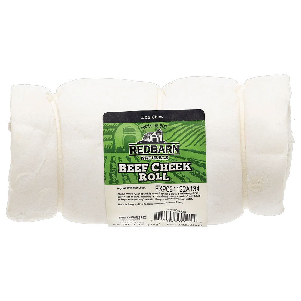 Red Barn Naturals Beef Cheek Roll Dog Treat - Small/Medium - Natural Chews - Red Barn Pet Products - PetMax Canada