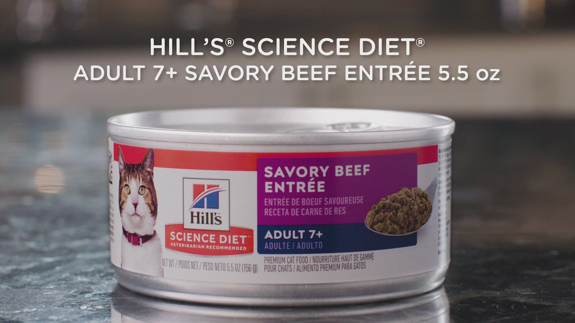 Hill's Science Diet Adult 7+ Savory Beef Canned Cat Food