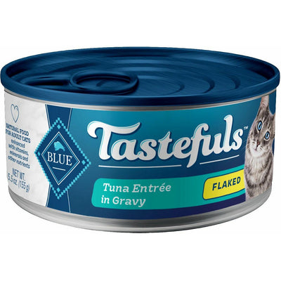 Blue Buffalo Tastefuls Tuna Entrée in Gravy Flaked Wet Cat Food - 156g - Canned Cat Food - Blue Buffalo - PetMax Canada