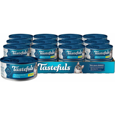 Blue Buffalo Tastefuls Chicken Entrée in Gravy Flaked Wet Cat Food - 156g - Canned Cat Food - Blue Buffalo - PetMax Canada