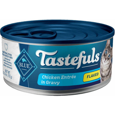 Blue Buffalo Tastefuls Chicken Entrée in Gravy Flaked Wet Cat Food - 156g - Canned Cat Food - Blue Buffalo - PetMax Canada