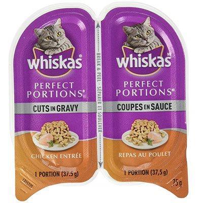 Whiskas Cat Perfect Portions Chicken Cuts In Gravy - 75g - Canned Cat Food - Whiskas - PetMax Canada