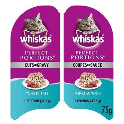 Whiskas Cat Perfect Portions Tuna Cuts In Gravy - 75g - Canned Cat Food - Whiskas - PetMax Canada