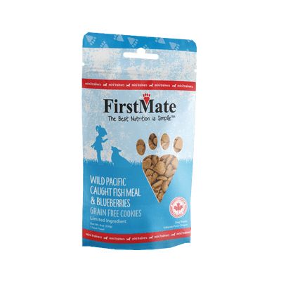 FirstMate Fish With Blueberry Mini Trainer Dog Treats  Dog Treats  | PetMax Canada