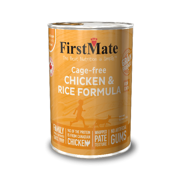 FirstMate Grain Friendly Cage-Free Chicken & Rice Canned Cat Food 345g Canned Cat Food 345g | PetMax Canada