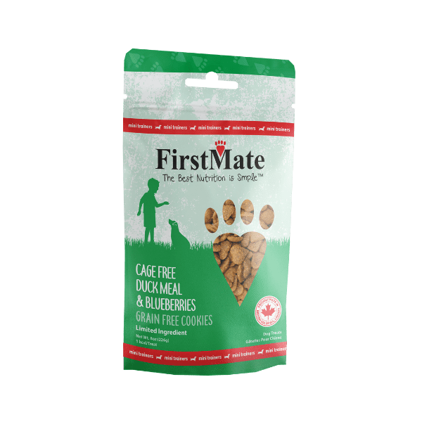 FirstMate Duck With Blueberry Mini Trainer Dog Treats  Dog Treats  | PetMax Canada