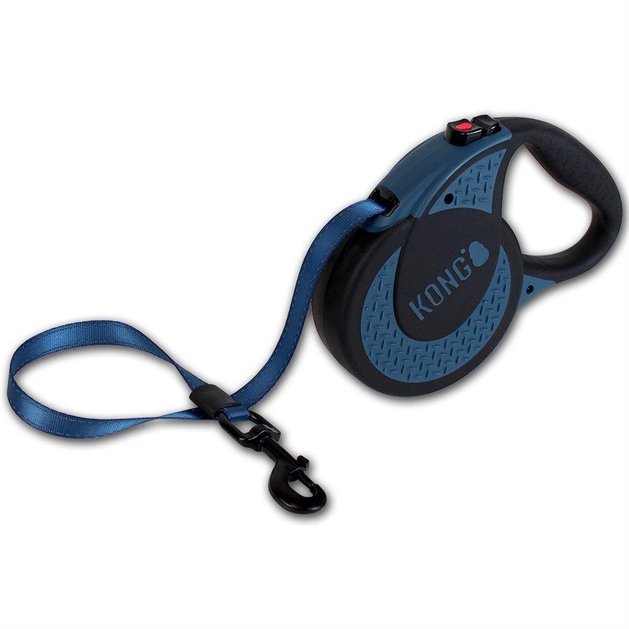 Kong Retractable Tape Leash Ultimate Blue  Leashes  | PetMax Canada