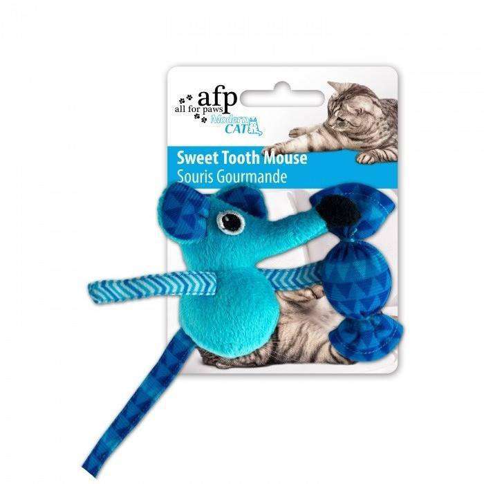 All For Paws Cat Toy Sweet Tooth Mouse Blue Cat Toys Blue | PetMax Canada