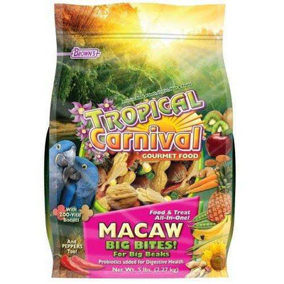 Brown's Tropical Carnival Macaw Big Bites  Bird Food  | PetMax Canada