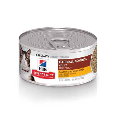 Hill's Science Diet Canned Cat Food Hairball Control Chicken  Canned Cat Food  | PetMax Canada