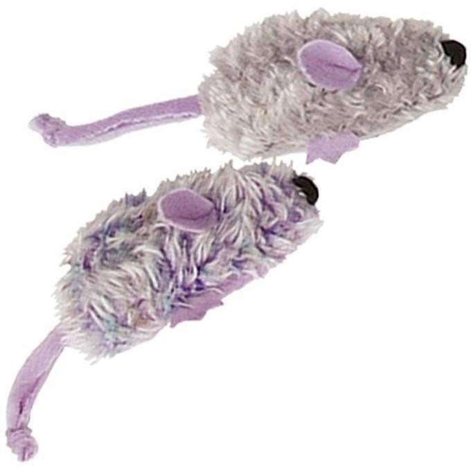 Kong Cat With An Attitude 2 Purple & Grey Mice  Cat Toys  | PetMax Canada