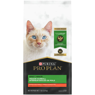 Purina Pro Plan Indoor Hairball Care Adult Dry Cat Food Salmon & Rice  Cat Food  | PetMax Canada