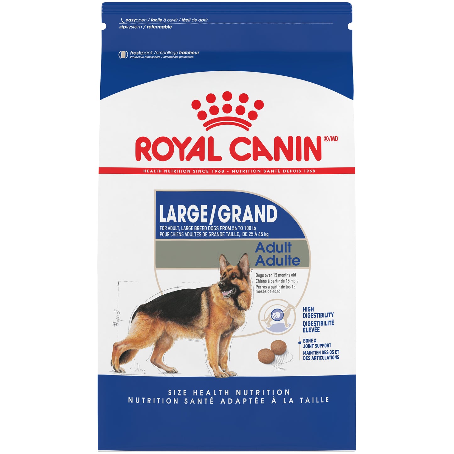 Royal Canin Dog Food Large Breed Adult  Dog Food  | PetMax Canada