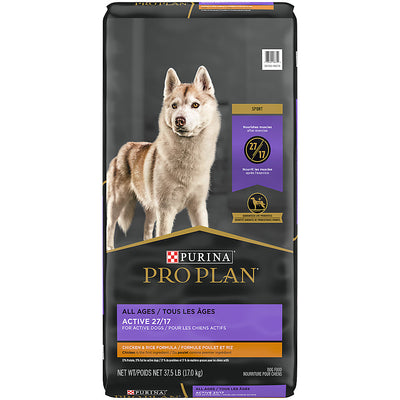 Purina Pro Plan All Ages Sport Active 27/17 Chicken & Rice Formula Dry Dog Food  Dog Food  | PetMax Canada