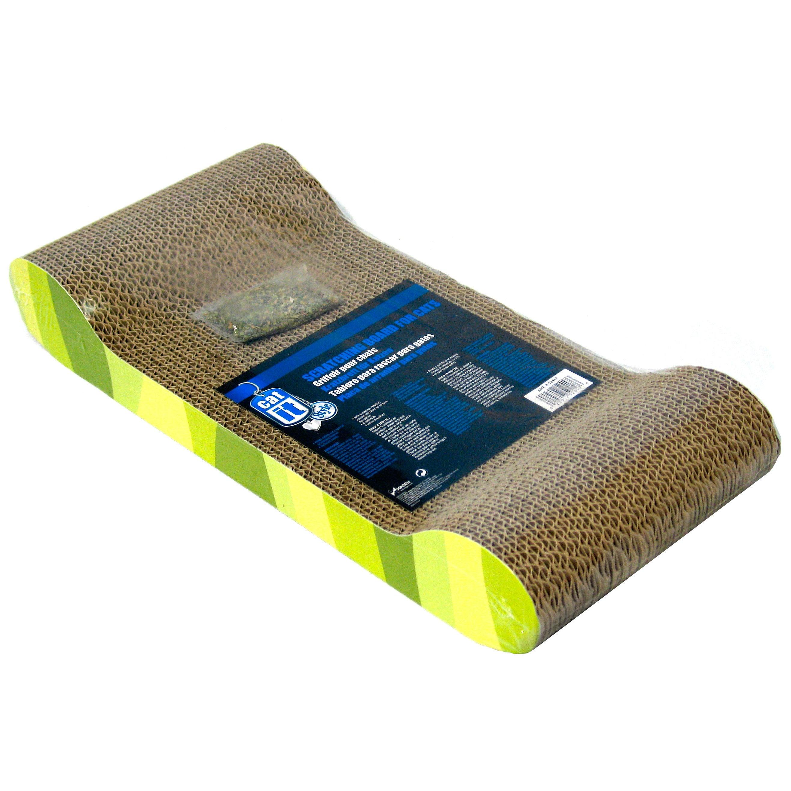 Catit Style Patterned Cat Scratcher with Catnip - Jungle Stripes - Lounge - Jungle Stripes - Cat Scratching Posts - Catit - PetMax Canada