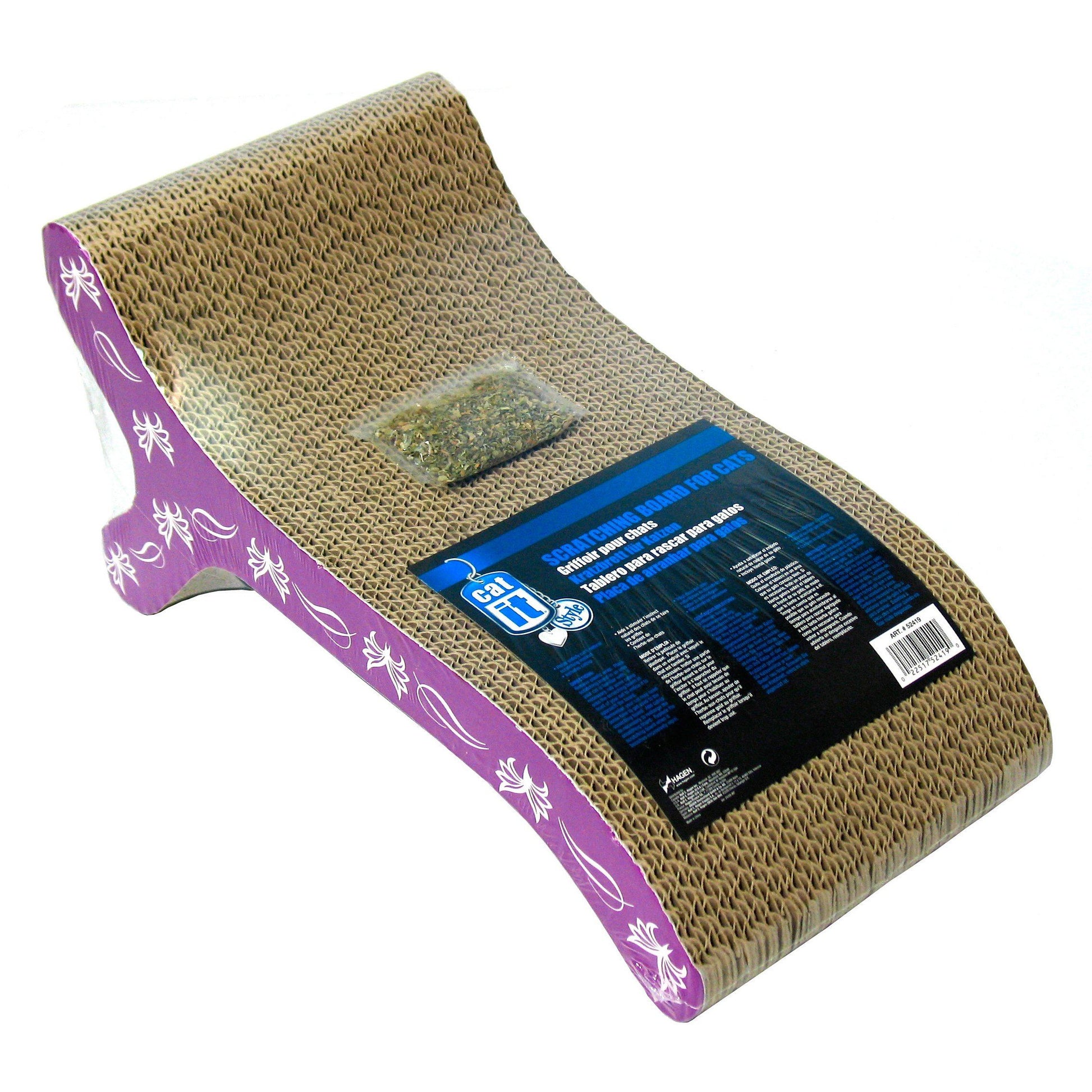 CatIt Style Patterned Cat Scratcher with Catnip - Butterfly - Chaise Butterfly Cat Scratching Posts Butterfly | PetMax Canada