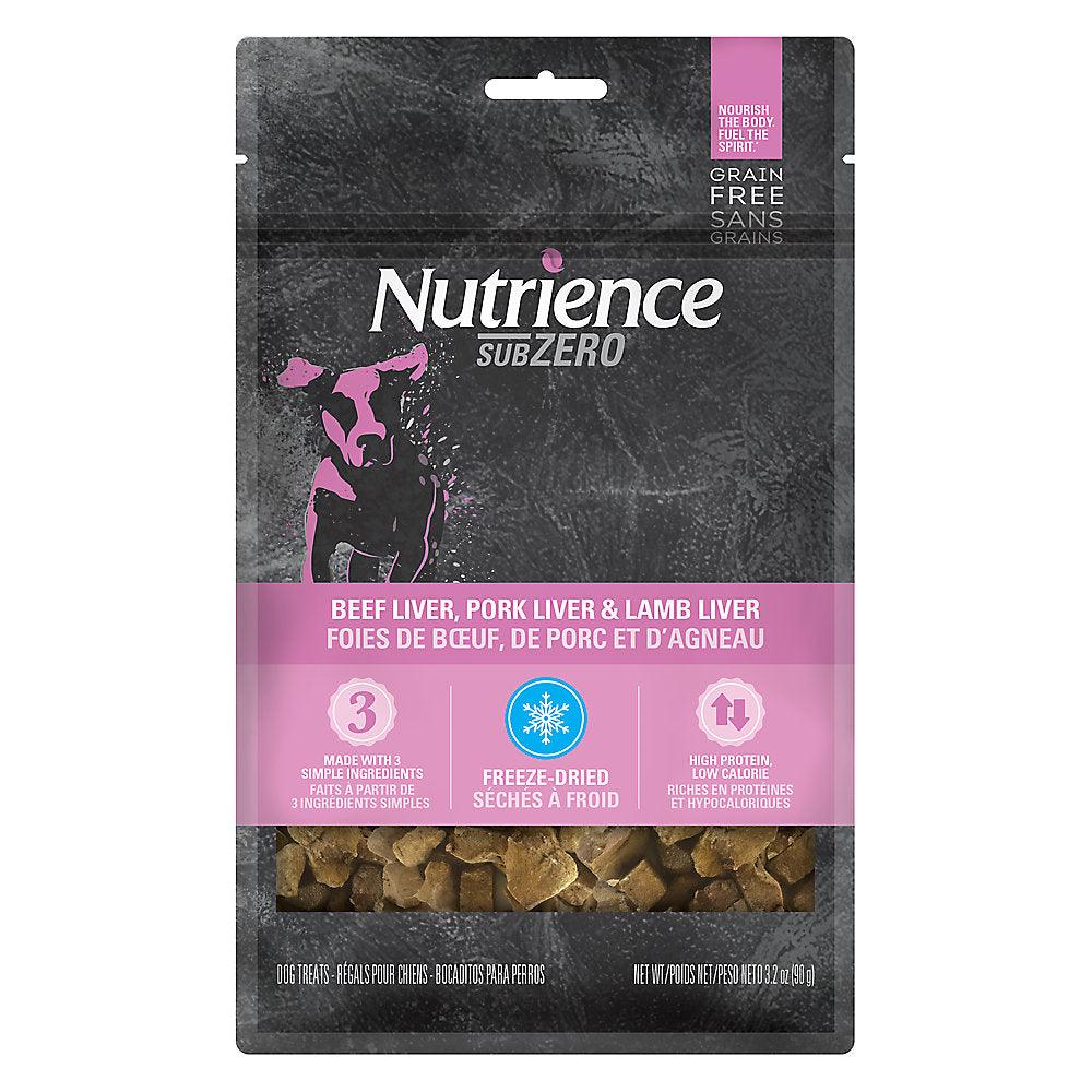 Nutrience Grain Free Subzero Beef Liver, Pork Liver, and Lamb Freeze Dried Treats - 90g - Dog Treats - Nutrience Treats - PetMax Canada