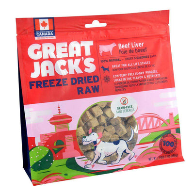 Great Jacks Freeze Dried Dog Treats Beef Liver  Dog Treats  | PetMax Canada