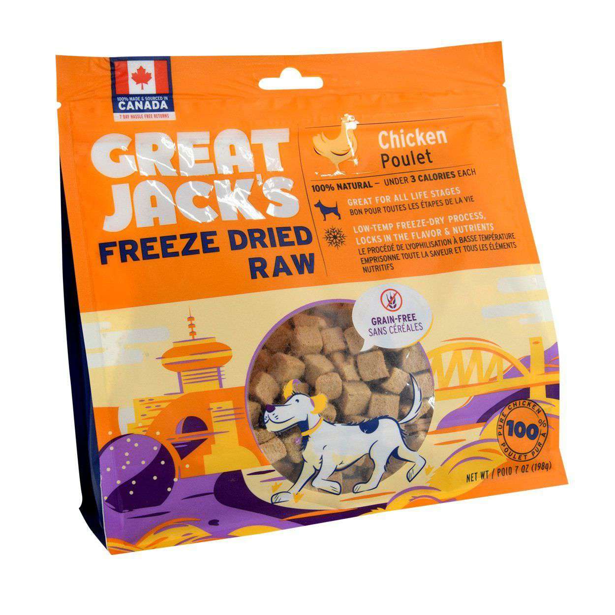Great Jacks Freeze Dried Dog Treats Chicken  Dog Treats  | PetMax Canada