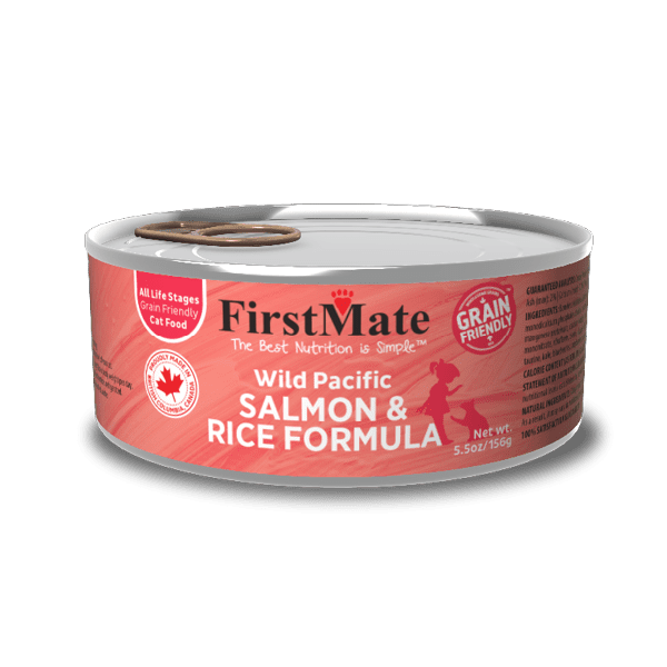 FirstMate Grain Friendly Wild Pacific Salmon & Rice Canned Cat Food  Canned Cat Food  | PetMax Canada