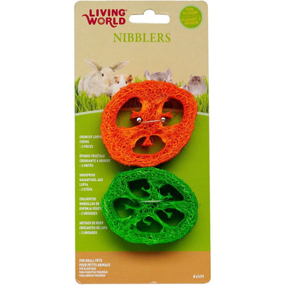 Living World Nibblers Slices Loofah Chews  Small Animal Chew Products  | PetMax Canada