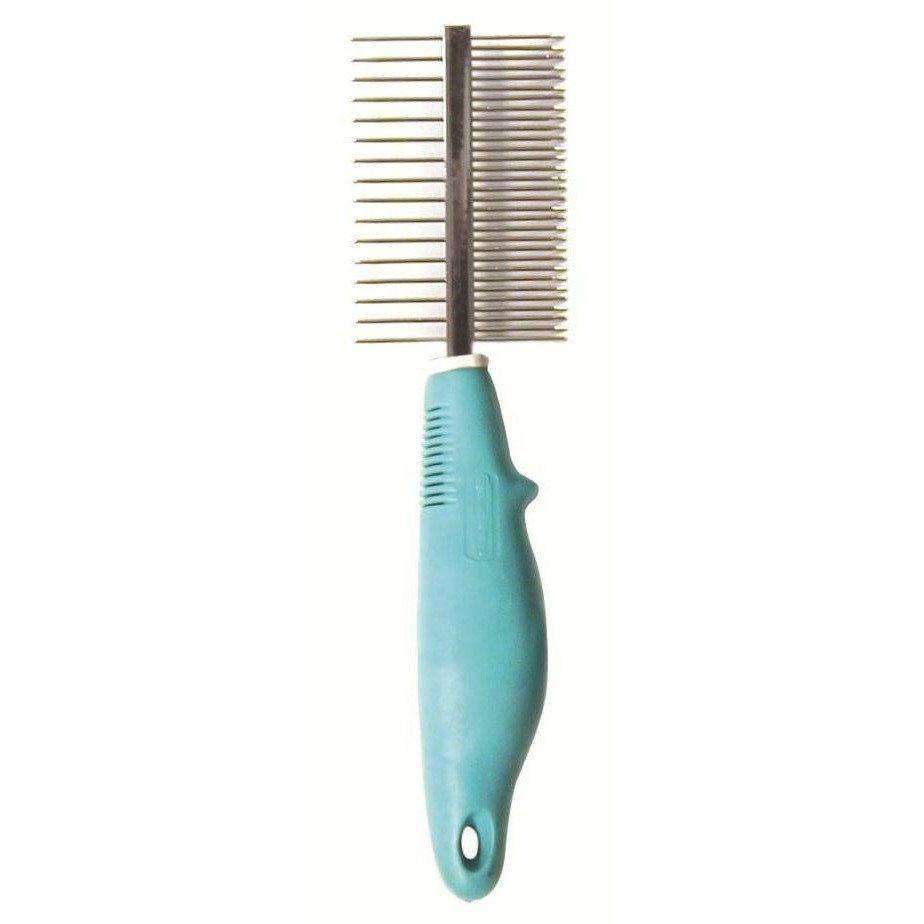 Pro Plus Comb Double Sided With Handle  Grooming  | PetMax Canada