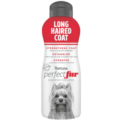 Tropiclean Perfect Fur Long Haired Coat Dog Shampoo  Grooming  | PetMax Canada