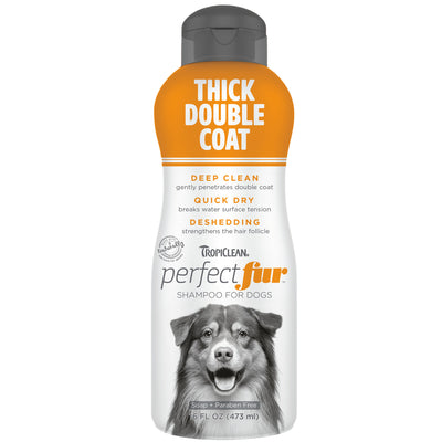 Tropiclean Perfect Fur Thick Double Coat Dog Shampoo  Grooming  | PetMax Canada