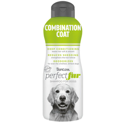 Tropiclean Perfect Fur Combination Coat Dog Shampoo  Grooming  | PetMax Canada