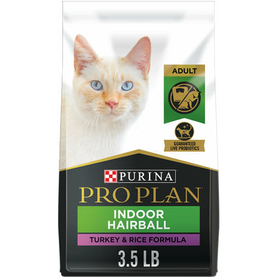 Purina Pro Plan Cat Food Adult Indoor Hairball Turkey 1.59 Kg Cat Food 1.59 Kg | PetMax Canada