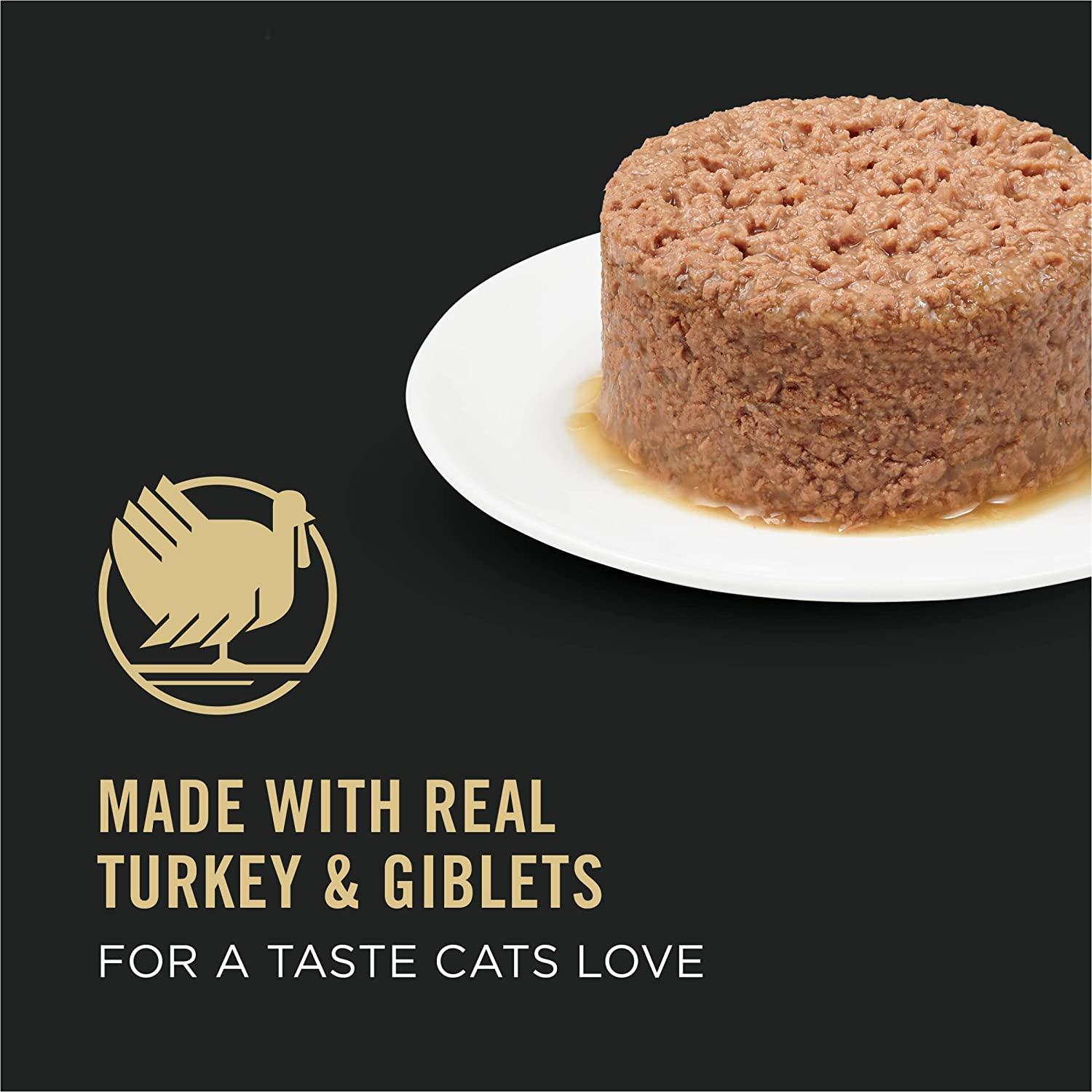 Purina Pro Plan Complete Essentials Turkey & Giblets Entree Canned Cat Food - 156g - Canned Cat Food - Purina Pro Plan - PetMax Canada