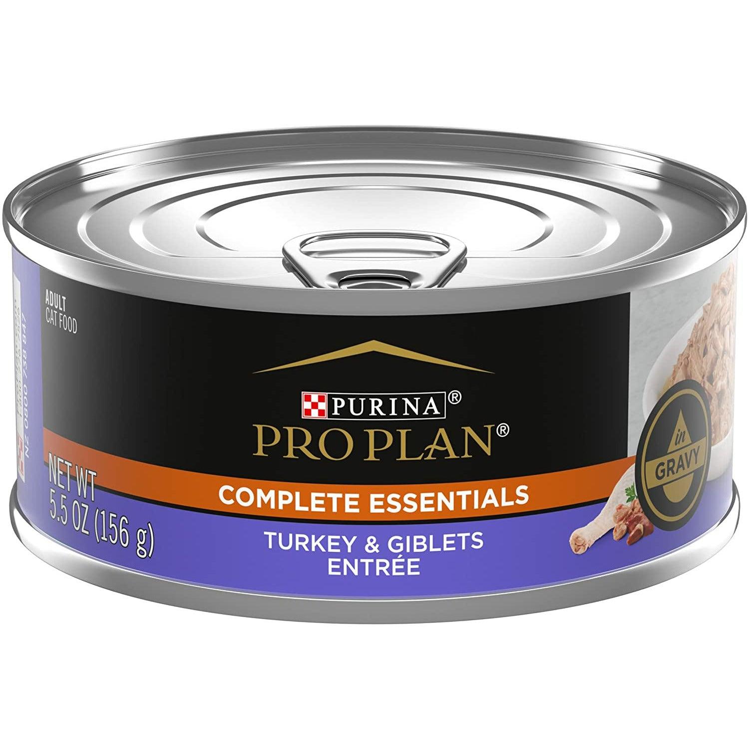Purina Pro Plan Complete Essentials Turkey & Giblets Entree Canned Cat Food - 156g - Canned Cat Food - Purina Pro Plan - PetMax Canada