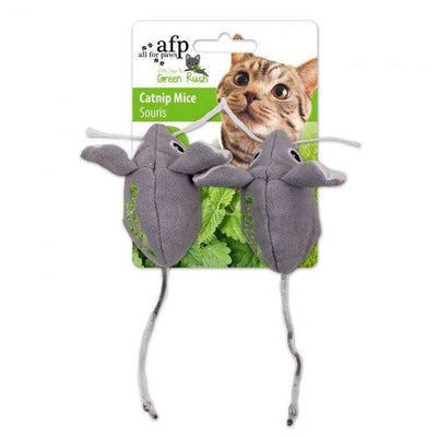 All For Paws Cat Toy Green Rush Mice 2 Pack  Cat Toys  | PetMax Canada