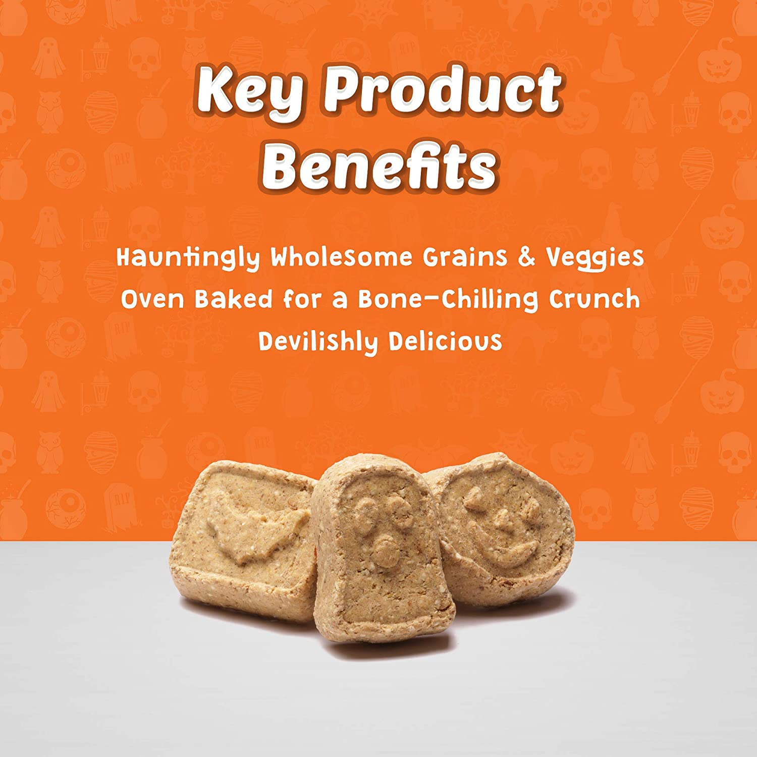 Blue Halloween Boo Bars Pumpkin & Cinnamon Dog Treats  Dog Treats  | PetMax Canada
