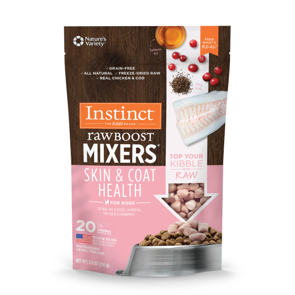 Instinct Freeze-Dried RawBoost Mixers Grain-Free Skin & Coat Health Recipe Dog Food Topper  Dog Treats  | PetMax Canada