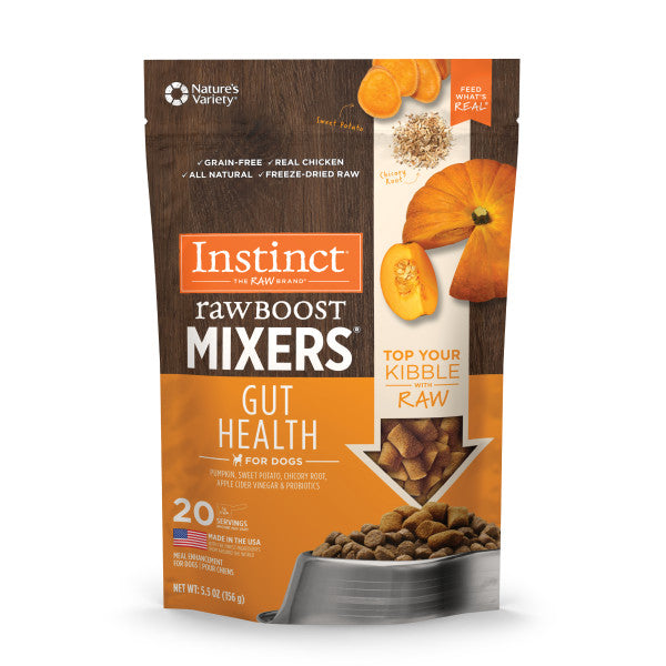 Instinct Freeze-Dried Raw Boost Mixers Grain-Free Gut Health Recipe Dog Food Topper  Dog Treats  | PetMax Canada