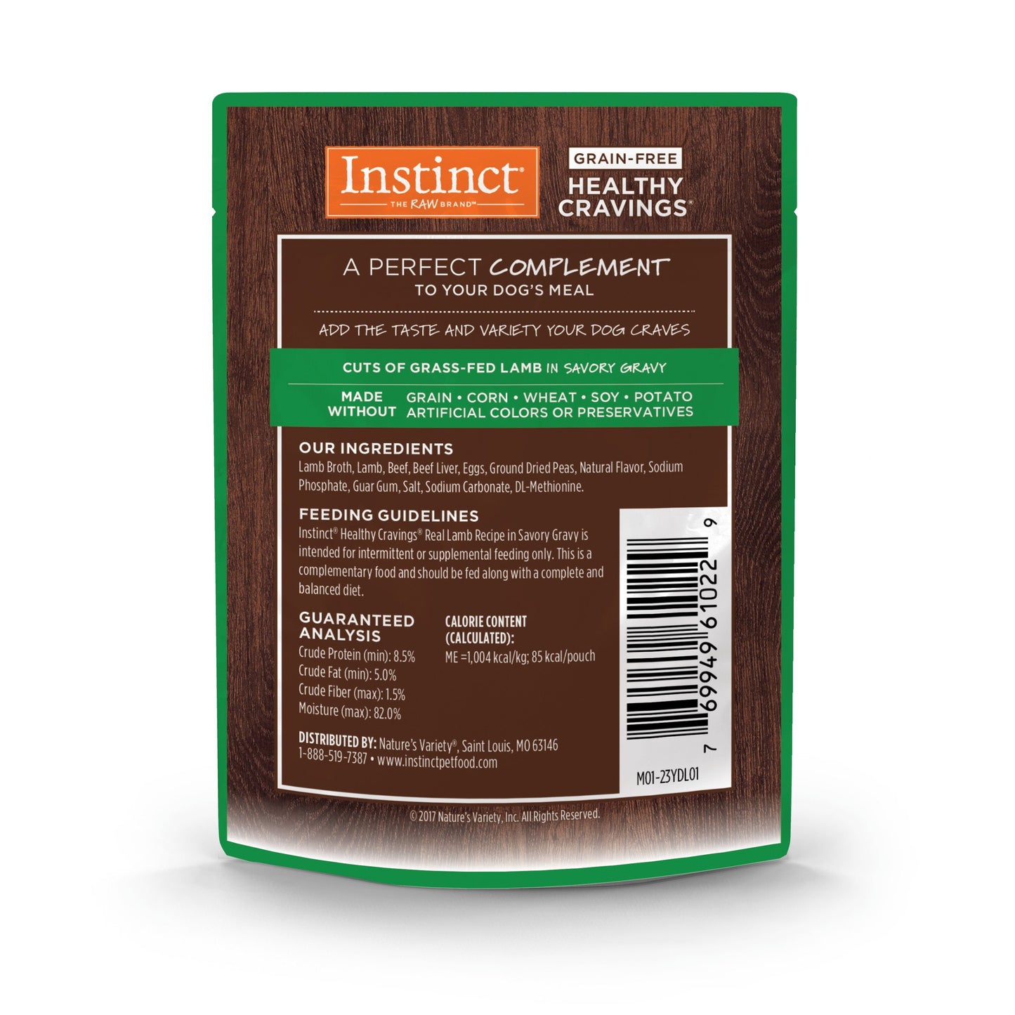 Instinct Wet Dog Food Healthy Cravings Pouches Lamb  Canned Dog Food  | PetMax Canada