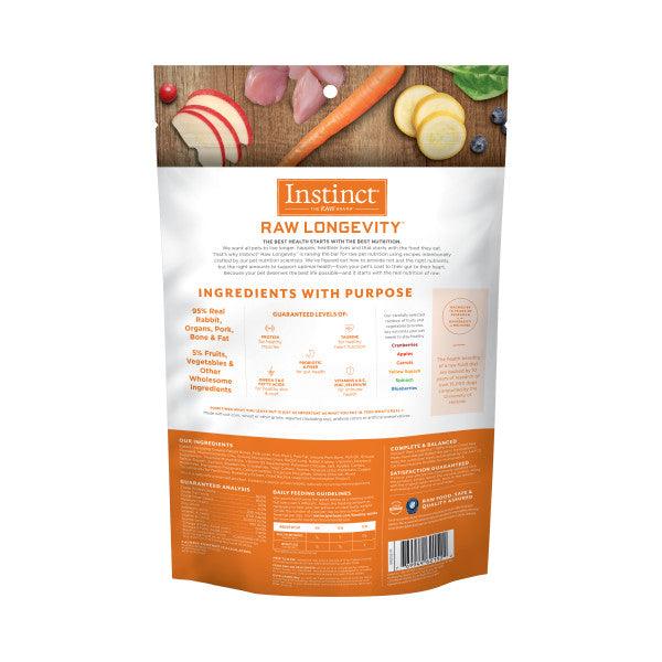 Instinct® Raw Longevity™ 100% Freeze-Dried Raw Meals Farm-Raised Rabbit Recipe for Cats  Cat Food  | PetMax Canada