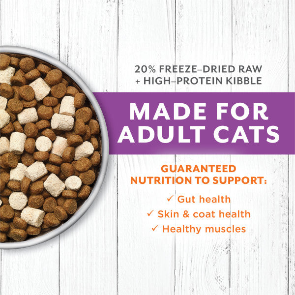 Instinct® Raw Longevity™ 20% Freeze-Dried Raw Meal Blend Grain-Free Recipe with Farm-Raised Rabbit for Cat  Cat Food  | PetMax Canada