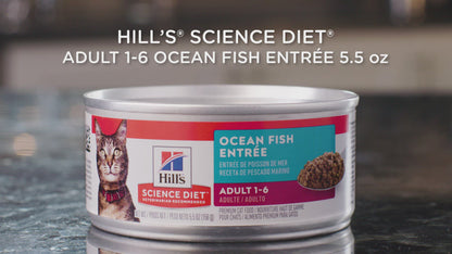 Hill's Science Diet Nourriture en Conserve pour Chat Adulte Poisson de l'Océan