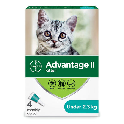 Advantage II For Kittens - Under 2.3Kg / 4 Pack - Flea & Tick - Advantage - PetMax Canada
